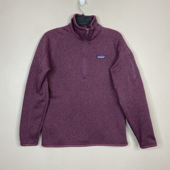 Patagonia Women's Better Sweater 1/4 Zip Fleece Pullover Burgundy Purple Size S - Picture 2 of 16